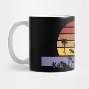 Israeli Soldier Retro Sunset Mug